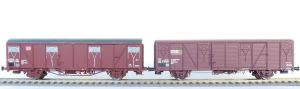 2 Set DBAG Gbs G�terwagen mit - Exact Train EX20712 Spur H0